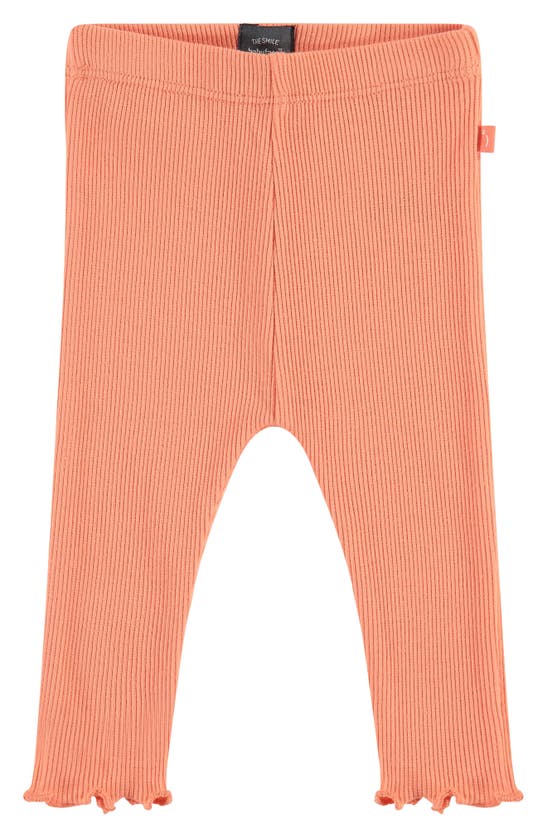 Babyface Babies' Rib Leggings In Orange