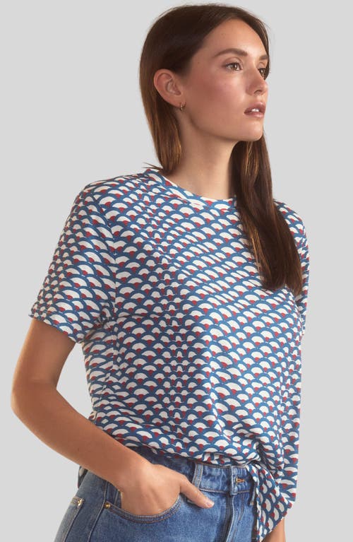 Cynthia Rowley Fanfare Tee In Navy White