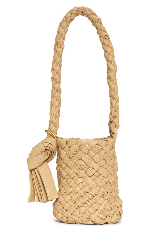 Bottega Veneta Kalimero Plissé Intrecciato Leather Bucket Bag in Cob-M Brass at Nordstrom