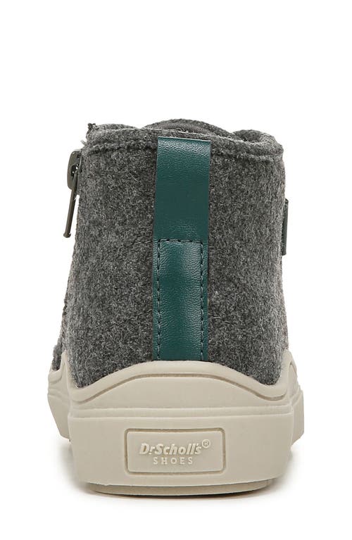 Dr. Scholl's Kids' Time Off High Top Sneaker In Charcoal Faux Leather