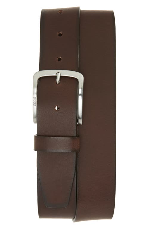 UPC 604552308067 product image for BOSS Engraved Buckle Belt in Dark Brown at Nordstrom, Size 34 | upcitemdb.com