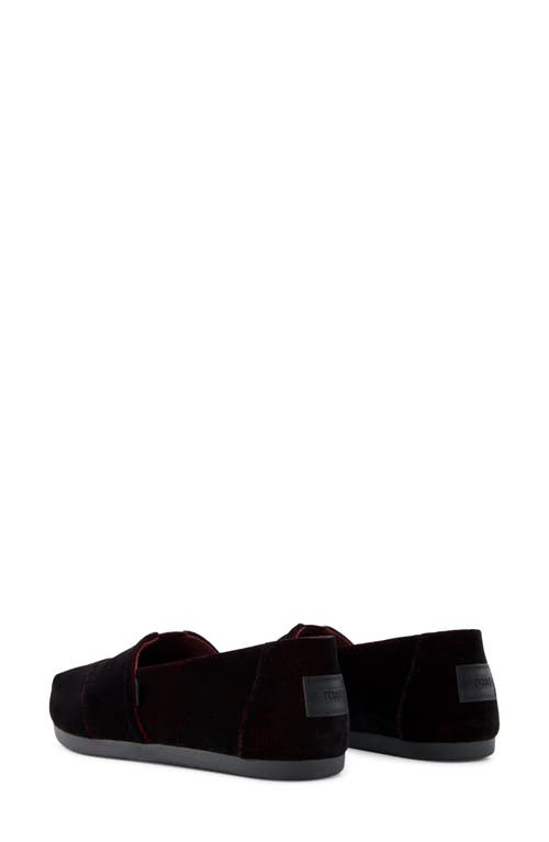 Shop Toms Alpargata Classic Slip-on In Dark Red