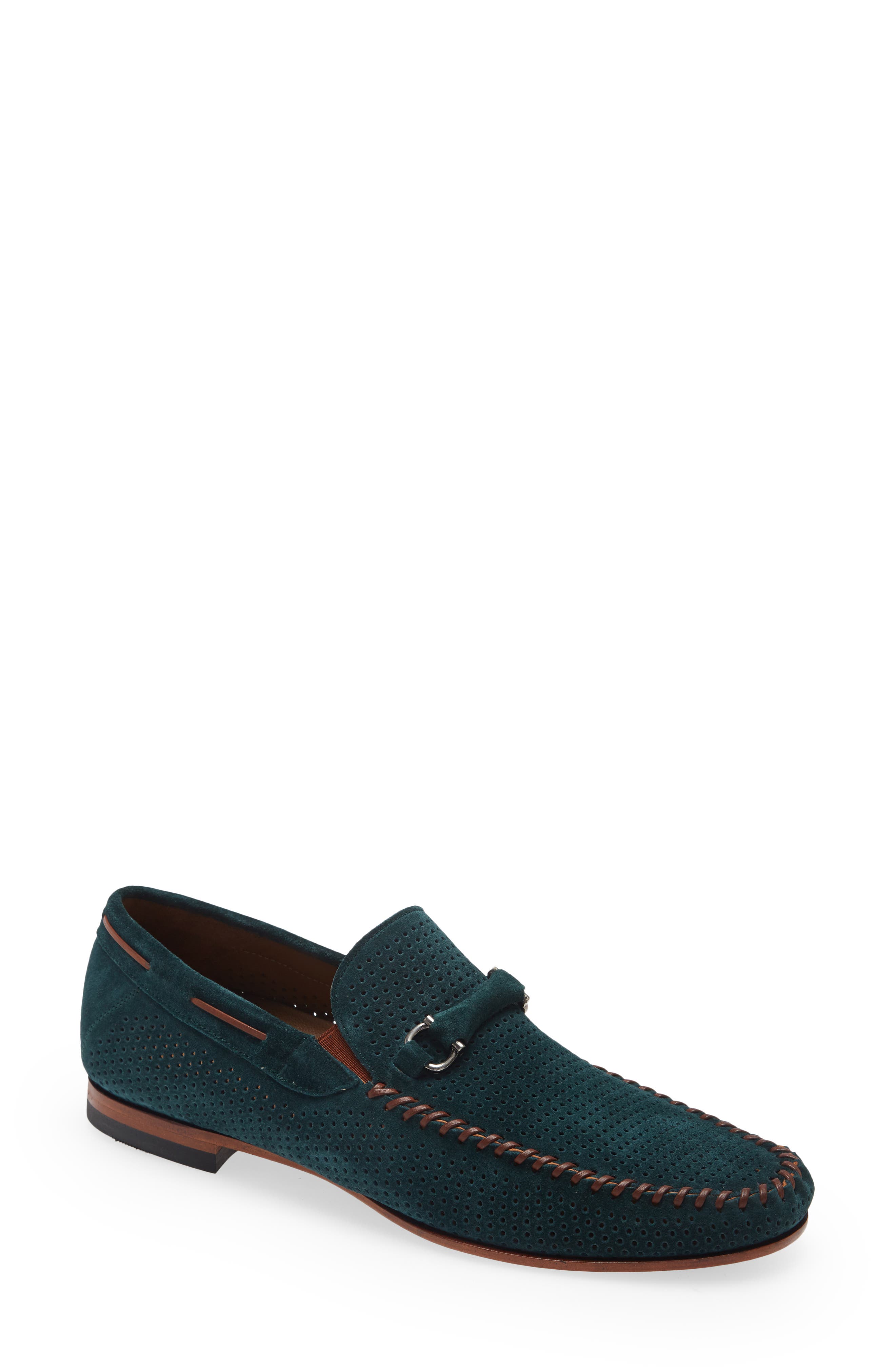 green mens loafers