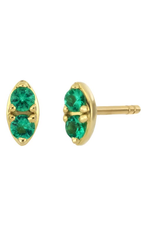 Bony Levy El Mar Marquise Emerald Stud Earrings in 18K Yellow Gold at Nordstrom