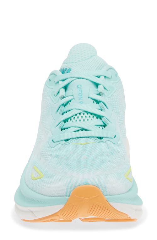 Shop Hoka Clifton 9 Running Shoe In Seafoam/aqua Breeze