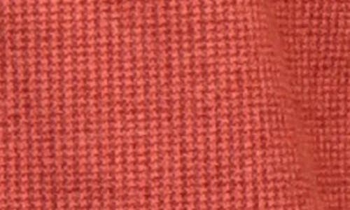 Tailorbyrd Houndstooth Faux Suede Button-up Shirt In Burnt Orange