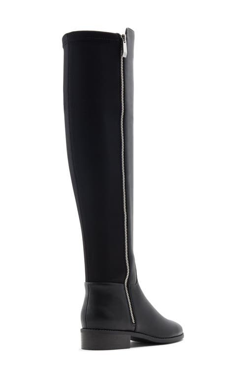 Aldo Womens Zipper Faux Leather Knee-high Boots In Black