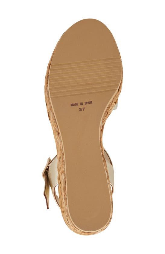 Shop Andre Assous Carissa Ankle Strap Espadrille Platform Wedge Sandal In Platino