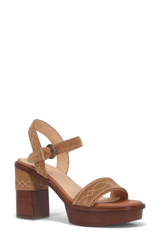 Shop Frye Pipa Platform Sandal In Almond