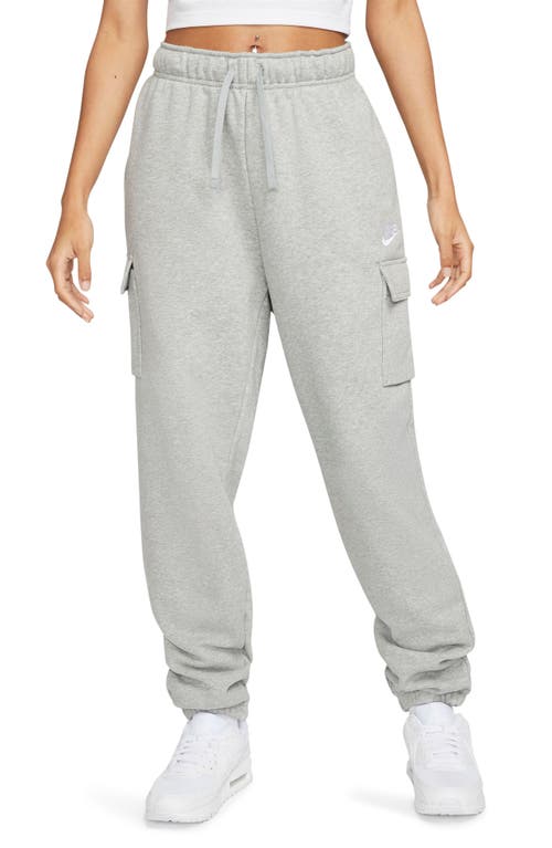 Nike Oversize Fleece Cargo Sweatpants In Gray