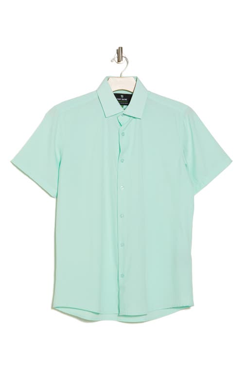 Tom Baine Slim Fit Performance Short Sleeve Button-up Shirt In Mint