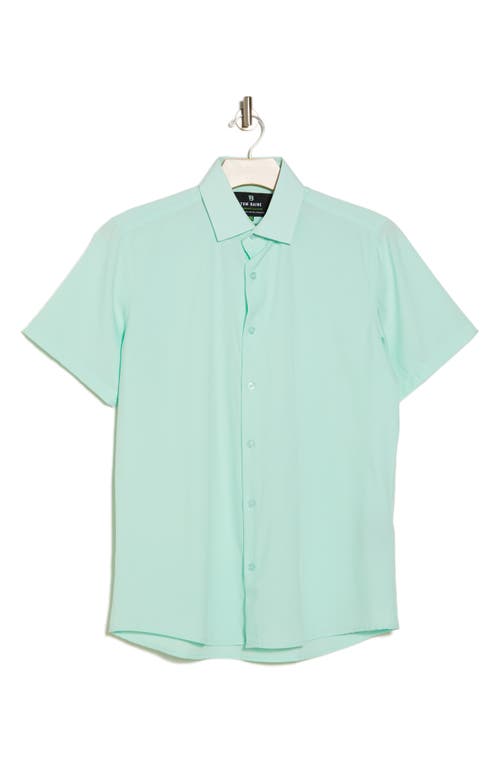 Shop Tom Baine Slim Fit Performance Short Sleeve Button-up Shirt In Mint