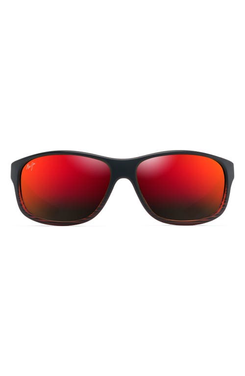 Maui Jim Kaiwi Channel 62mm Polarizedplus2® Rectangular Sunglasses In Multi