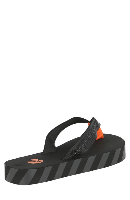 Shop Off-white Industrial Belt Flip Flop Sandal In Black Orange