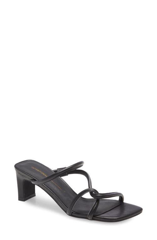 INTENTIONALLY BLANK Willow Slide Sandal in Black Leather