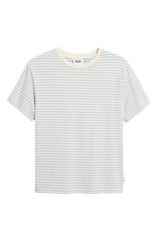 Shop Krost Stripe Cotton T-shirt In Seedpearl