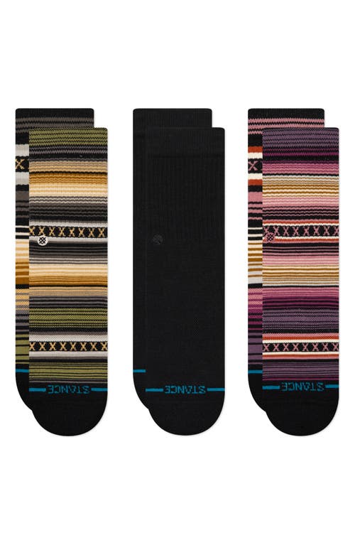 Stance Kids' Icon Assorted 3-pack Crew Socks In Green