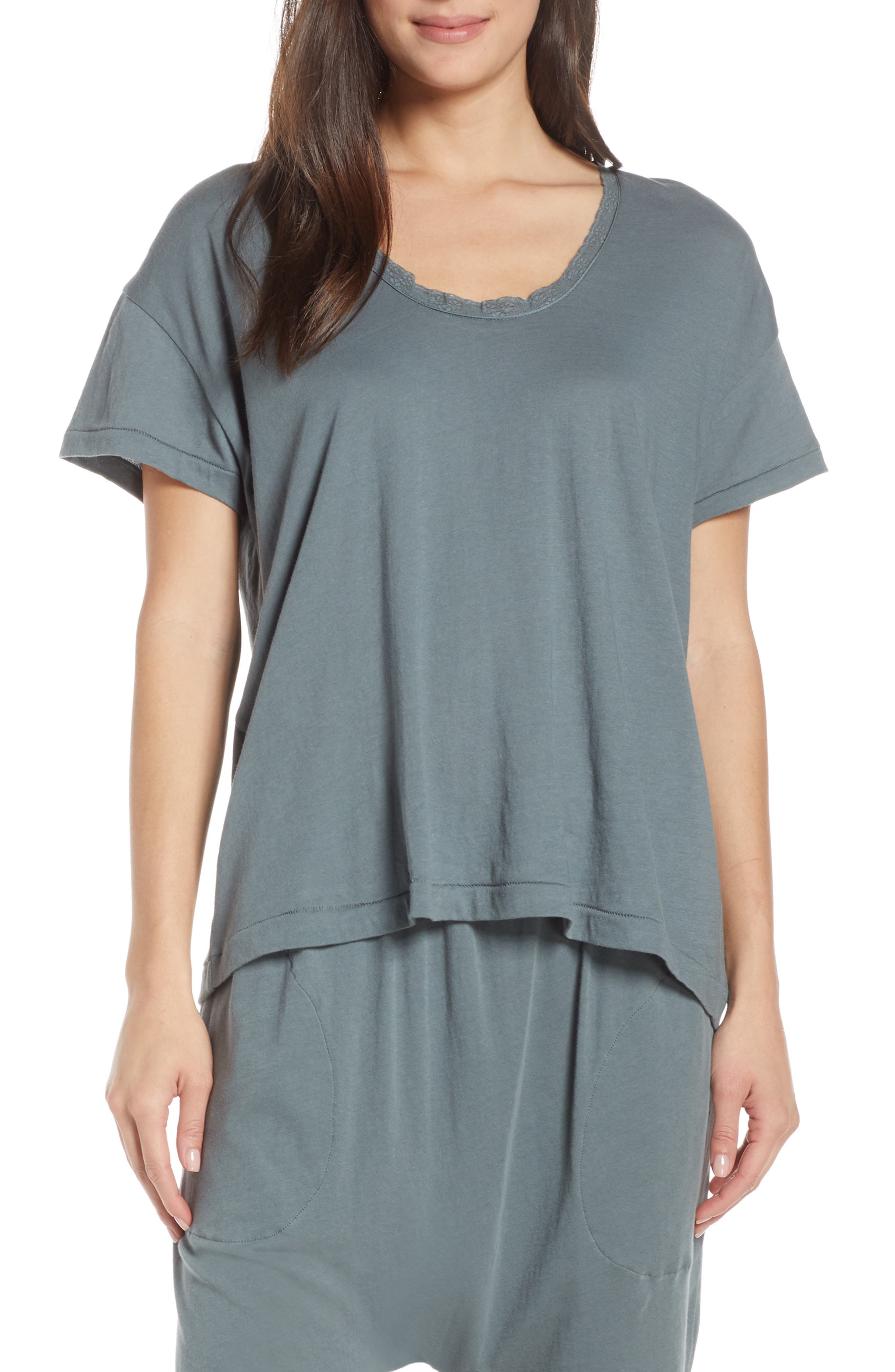 The Great. The Lace Pajama Tee, Blue