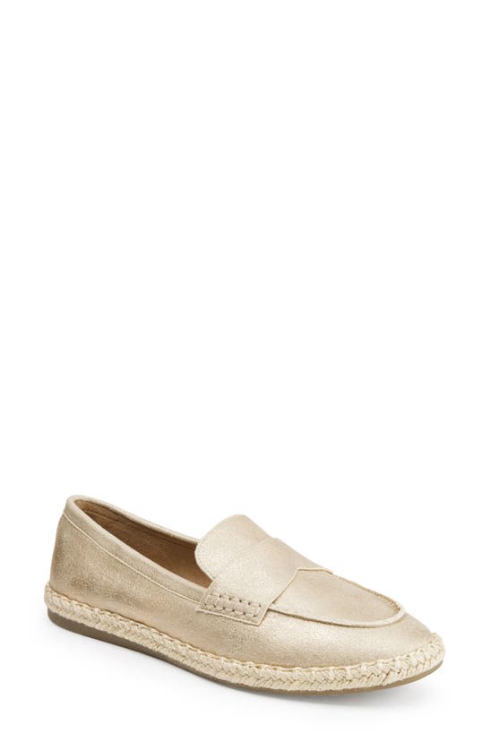 Shop Me Too Kason Metallic Loafer In Champagne