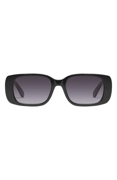 Quay Australia Karma 39mm Gradient Square Sunglasses In Black/smoke