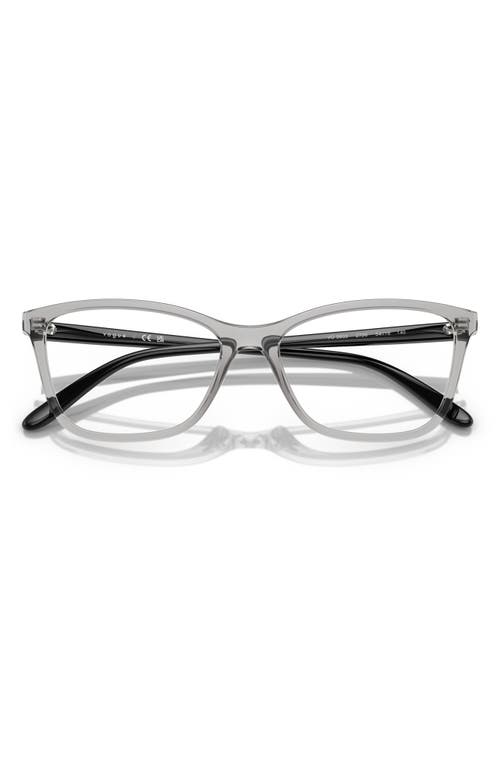 Vogue 52mm Butterfly Optical Glasses In Transparent Grey