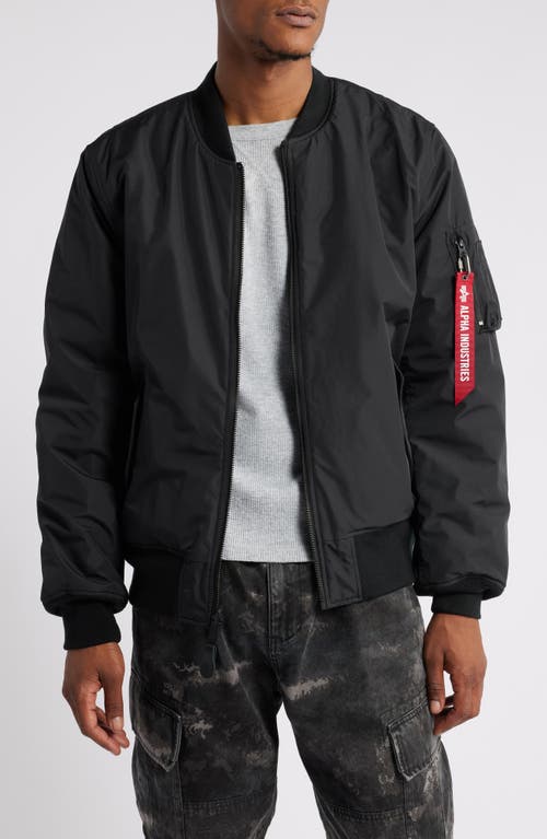 Shop Alpha Industries Reversible Onion Quilted Bomber Jacket In Black