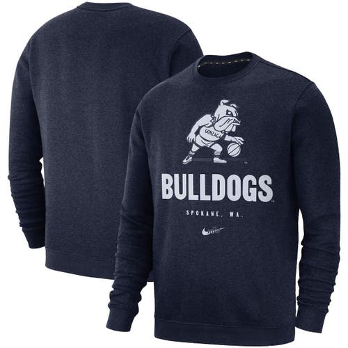 Men's Nike Navy Gonzaga Bulldogs Vault Stack Club Fleece Pullover Sweatshirt