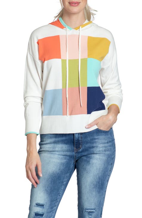 color block hoodie sweatshirt
