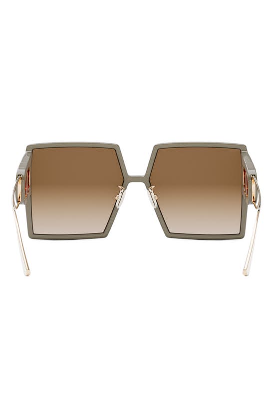 Shop Dior 30montaigne Su 58mm Square Sunglasses In Grey/ Other / Gradient Brown