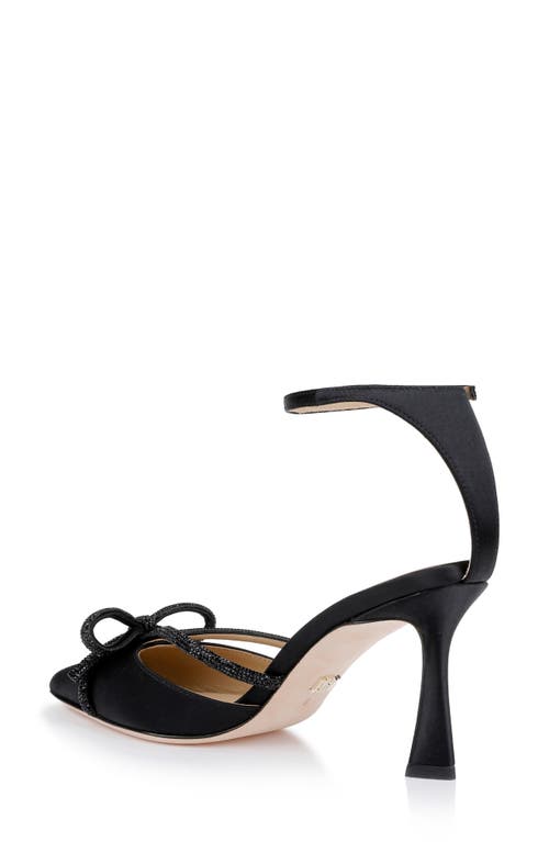 BADGLEY MISCHKA BADGLEY MISCHKA COLLECTION ANN ANKLE STRAP POINTED TOE PUMP