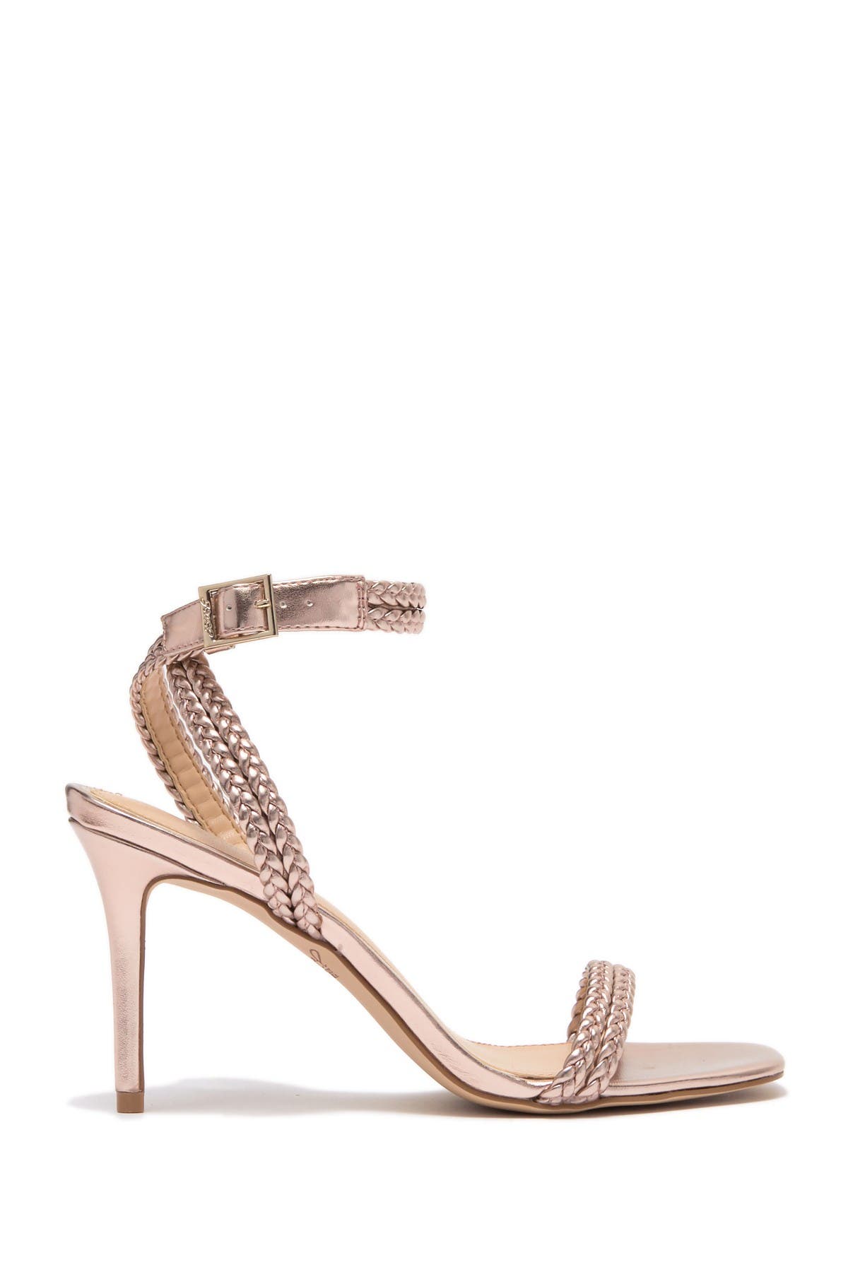 Jewel Badgley Mischka Sprinkle Braided Strappy Sandal In Rose Gd Mt ...