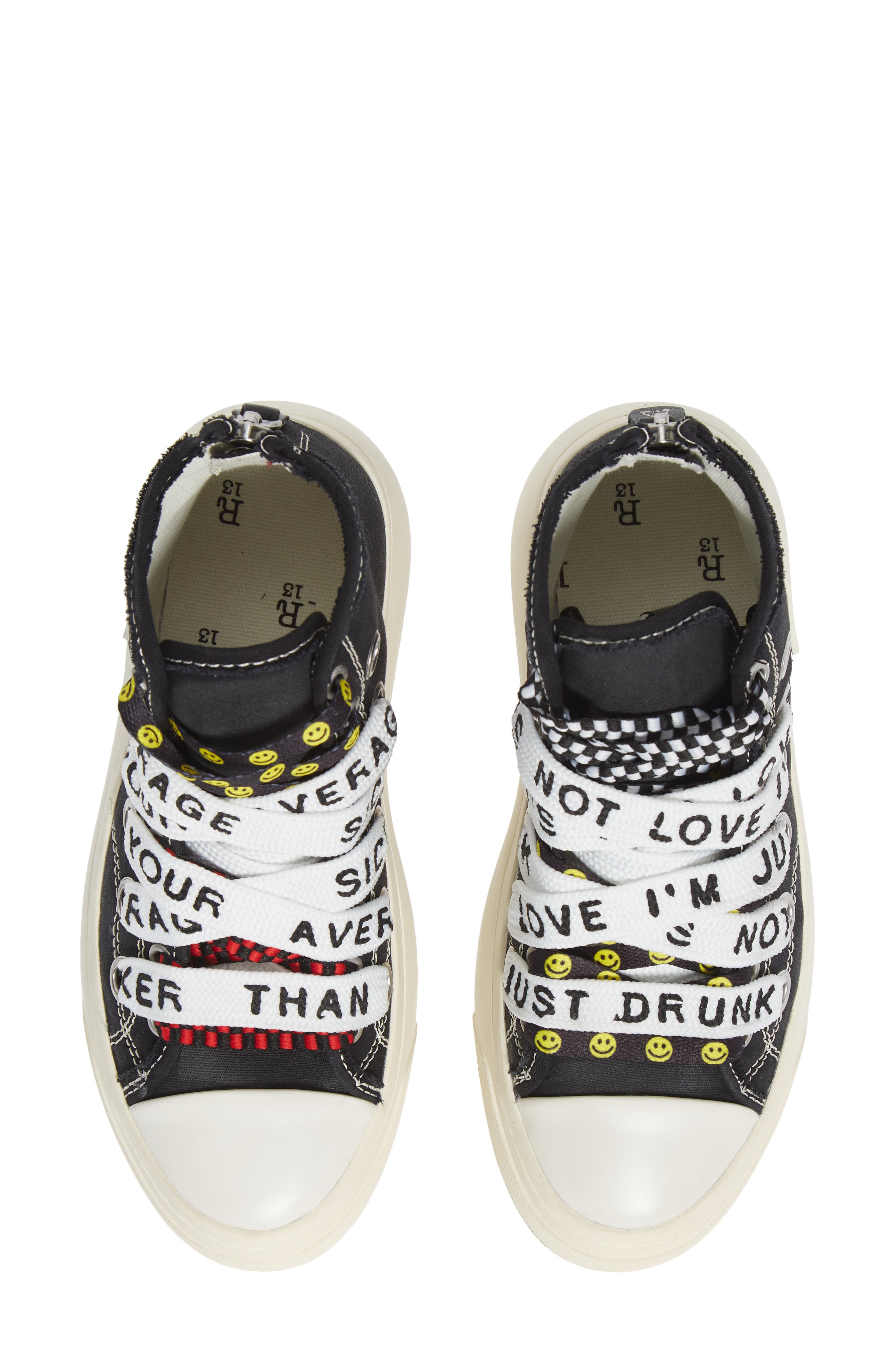 R13 Double Grommet High Top Sneaker Nordstrom