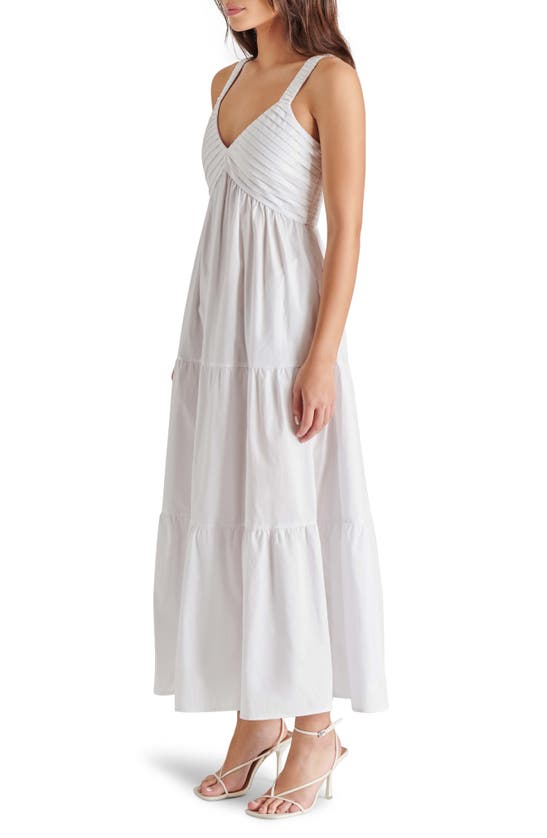 Shop Steve Madden Eliora Tiered Cotton Sundress In White