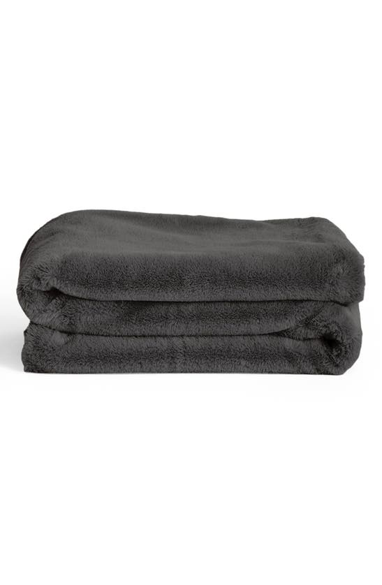 Shop Unhide Lil' Marsh X-small Plush Blanket In Charcoal Charlie