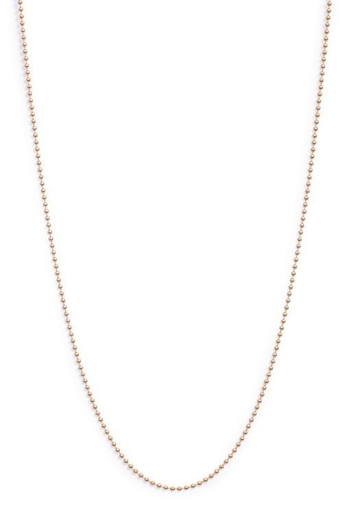 Anzie Mini Ball Chain Necklace in Yellow Gold at Nordstrom, Size 17