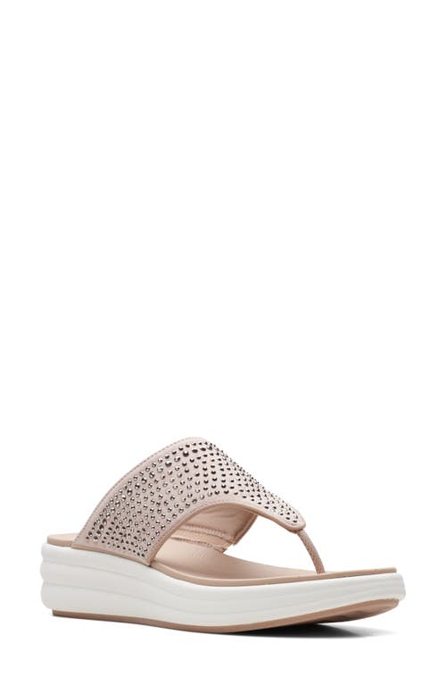 Clarks(r) Drift Jaunt Wedge Sandal in Taupe