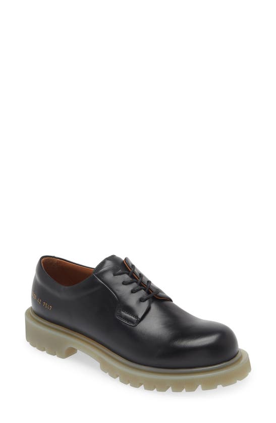 Shop Common Projects Plain Toe Derby In Black