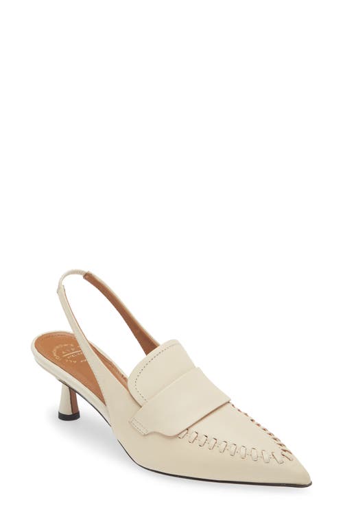 Severino Pointed Toe Slingback Pump in Linen