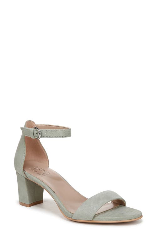 Naturalizer Vera Glitz Ankle Strap Sandal in Pistachio Green 