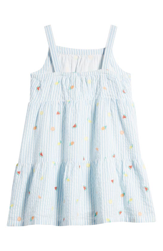 Tucker + Tate Kids' Tiered Sundress In Blue Falls Ditsy Fruit