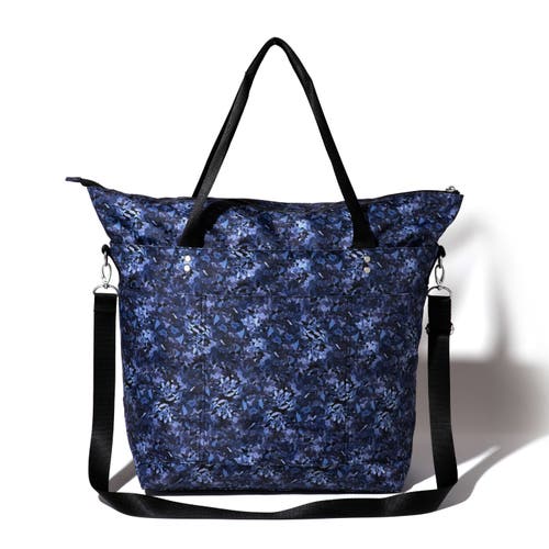 Baggallini Large Carryall  Crossbody Tote Bag In Indigo Petal