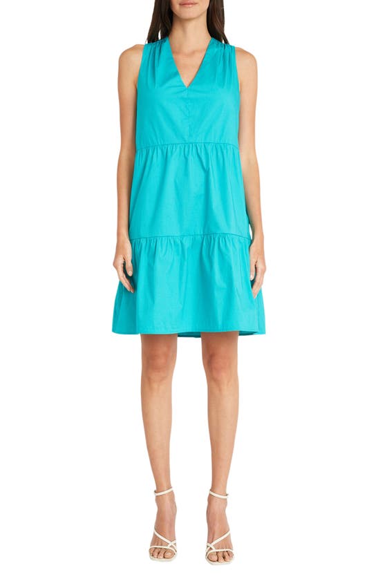 Maggy London Poplin Midi Dress In Ceramic