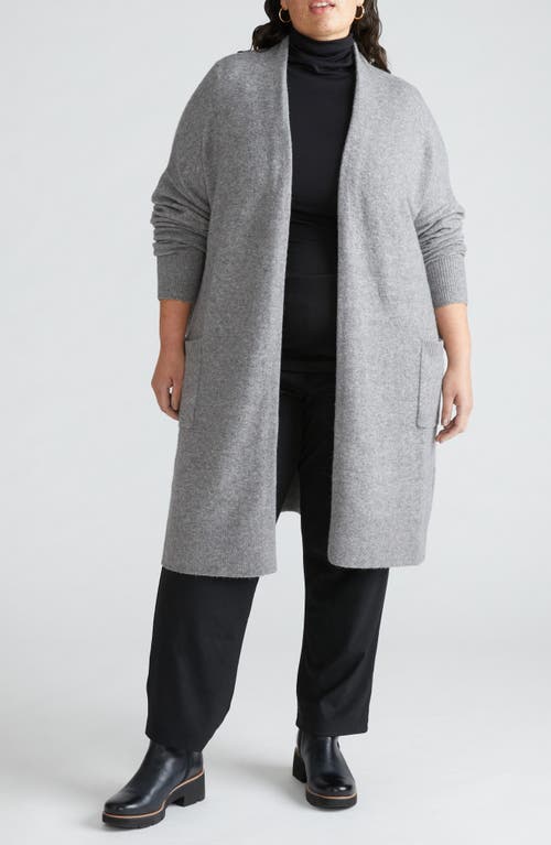 Universal Standard Open Front Duster in Light Heather Grey 