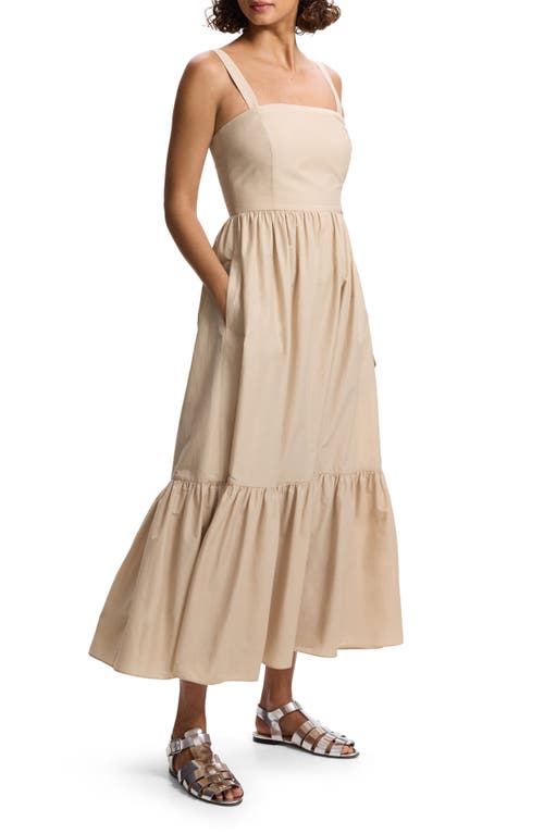 Shop Theory Dr. Soft Tiered Maxi Sundress In Soft Gold