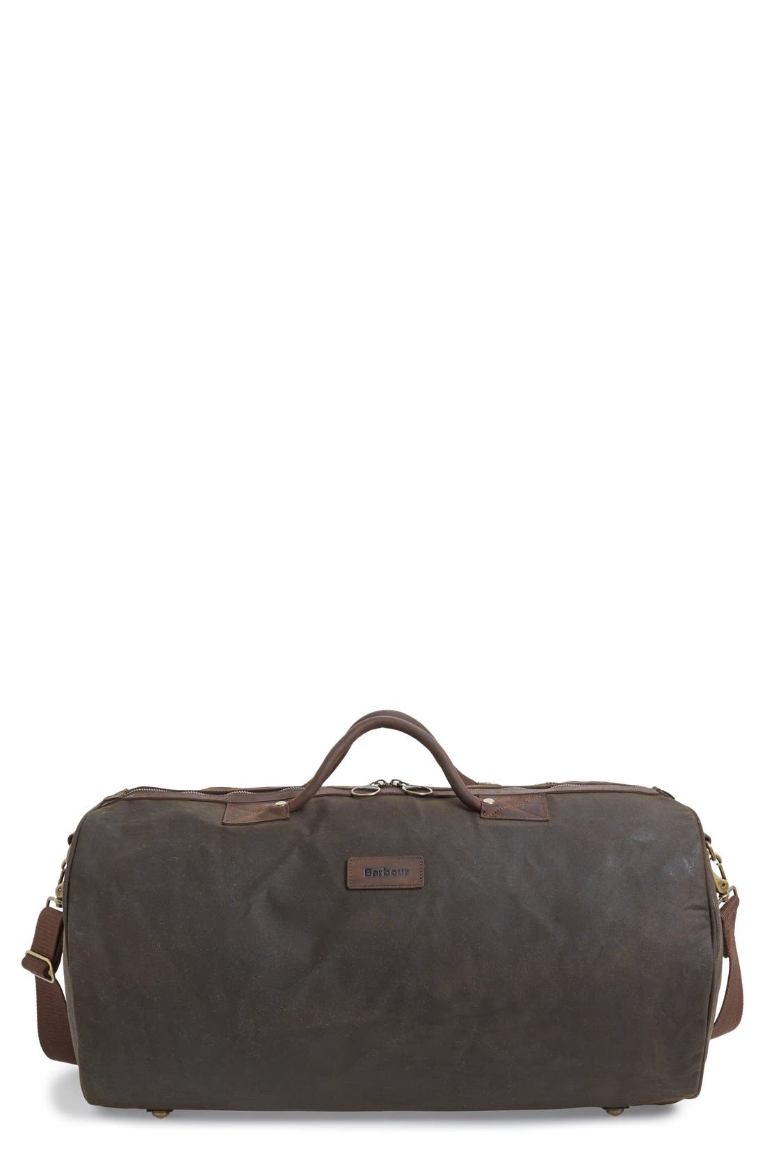 Barbour Waxed Canvas Duffle Bag | Nordstrom