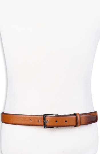Mcm Brown Leather Belt Kit One Size