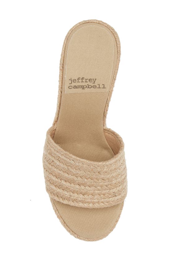 Jeffrey Campbell Sunlit Raffia Platform Wedge Sandal In Natural | ModeSens