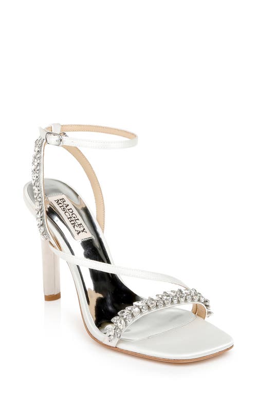 Badgley Mischka Collection Kerry Ankle Strap Sandal in Soft White