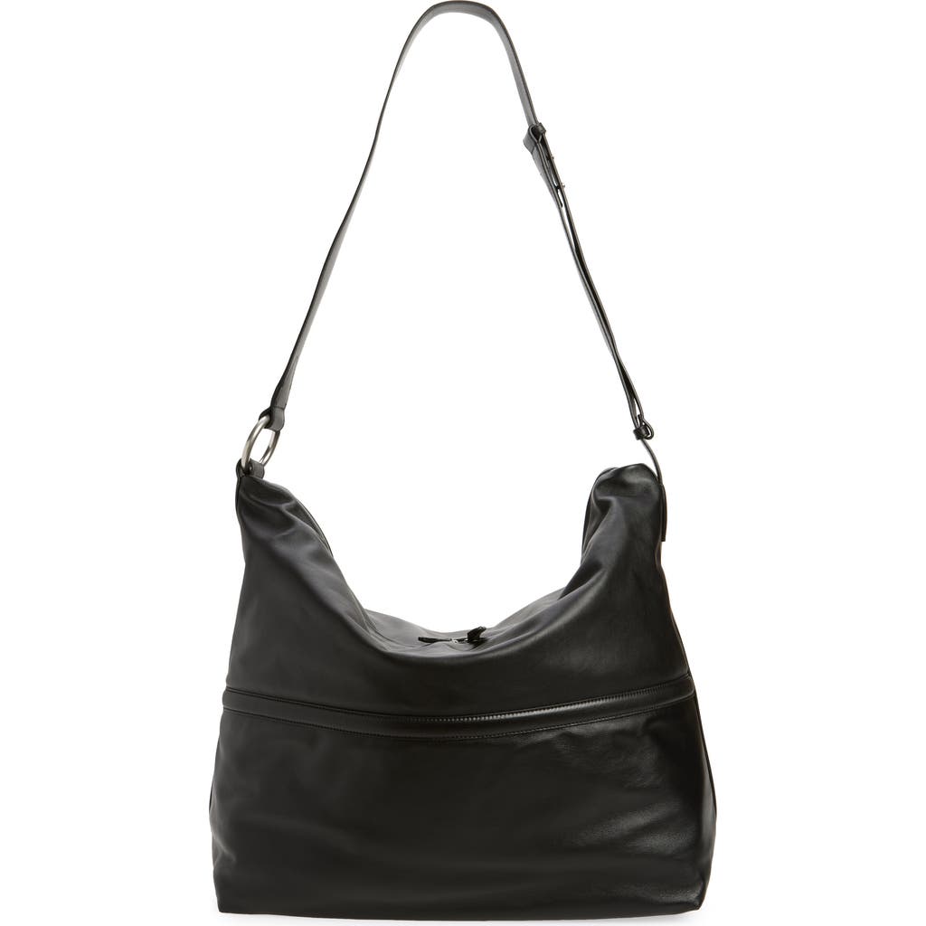 Dries Van Noten Leather Shoulder Bag In Black