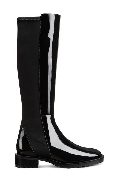 Shop Stuart Weitzman 5050 Knee High Lug Boot In Black